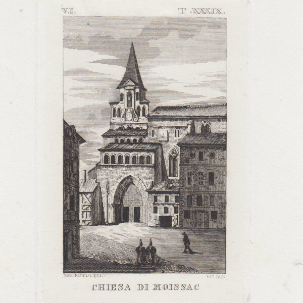 Saverio Pistolesi, Chiesa di Moissac, Francia, 1850