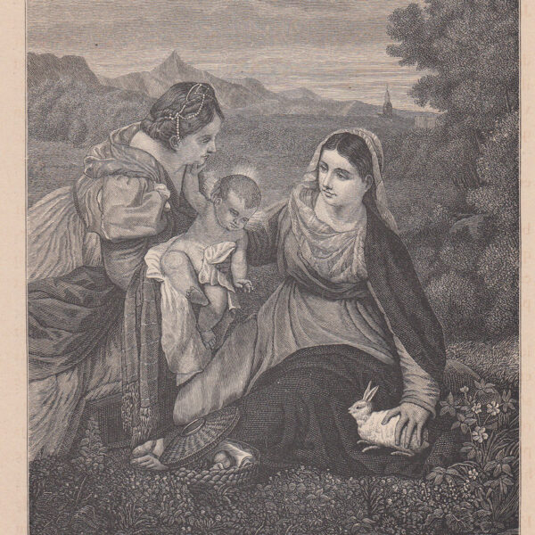 Madonna coniglio da Tiziano Xilografia1877