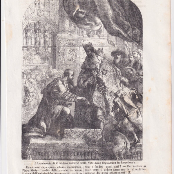 Cristoforo Colombo in Barcellona, 1856