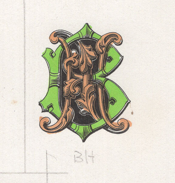 Iniziali BN intrecciate, 1881