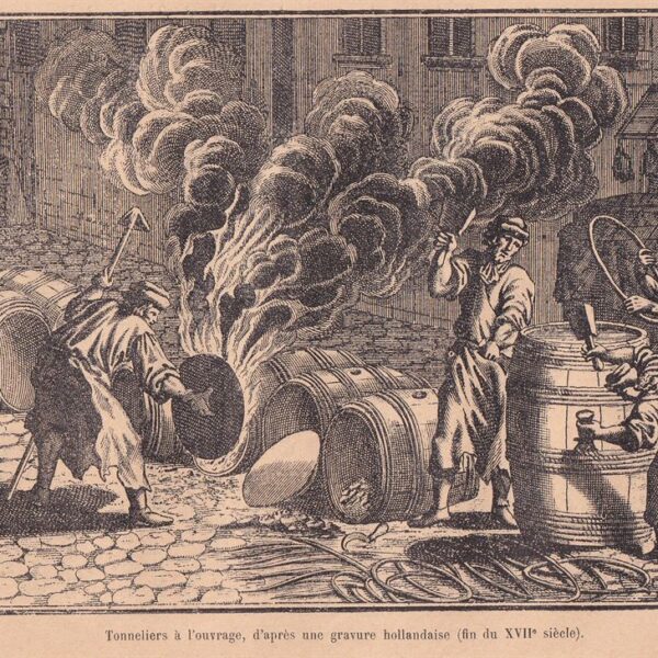 Il bottaio, xilografia dell'800