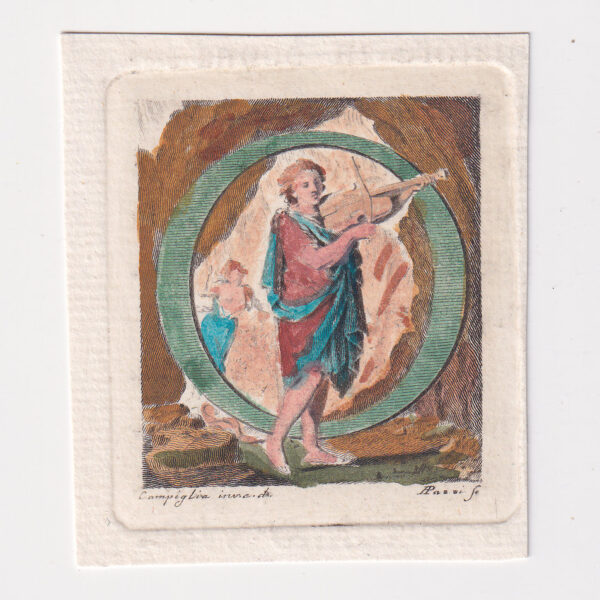 Lettera O, Antonio Pazzi e Domenico Campiglia, XVIII sec.