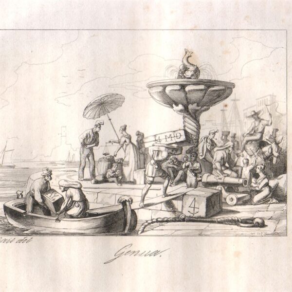 Genova, Sul molo, 1840