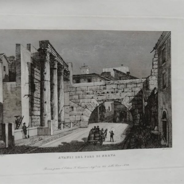 Roma, Avanzi del Foro di Nerva, Cottafavi, 1843