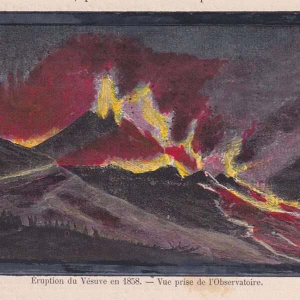 Vesuvio, Eruzione del 1858, xilografia del 1892