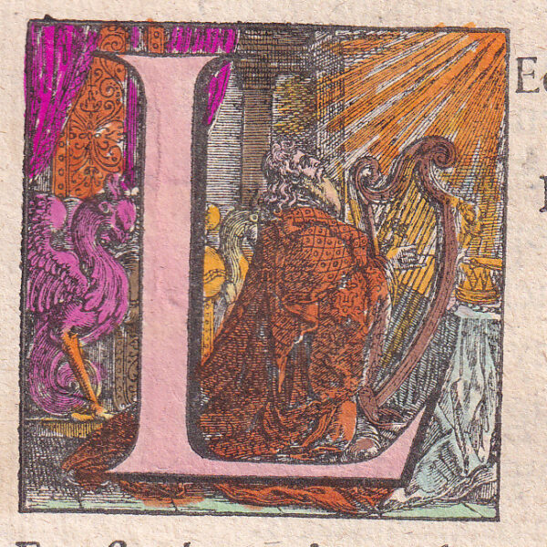 Capolettera, lettera L, xilografia del 1636