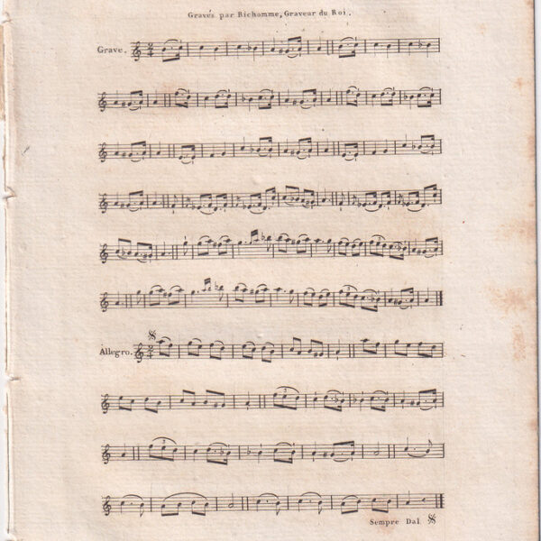 Spartito di Tarantella, 1819