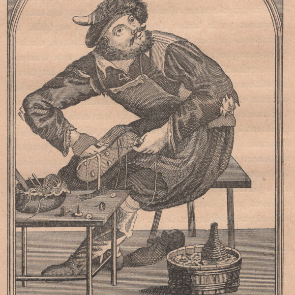 Il ciabattino, xilografia dell'800