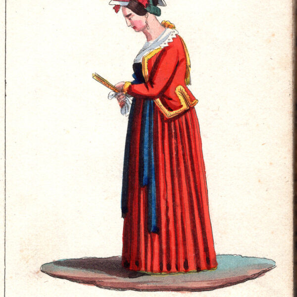 Donna di Nettuno, acquarello