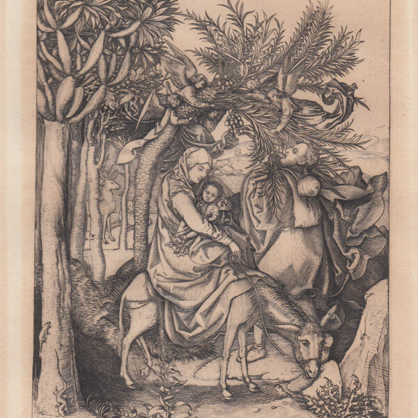 Martin Schongauer, La Fuga in Egitto, 1450, XIX secolo