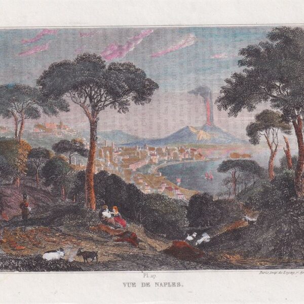 Napoli, Veduta con Vesuvio, 1840