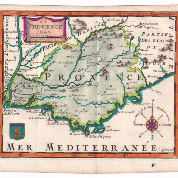 Charles Inselin, Mappa della Provenza Francia 1707