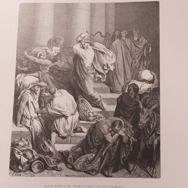 Gustave Dorè, Gesù scaccia i mercanti dal Tempio, 1873