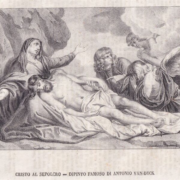 Cristo al Sepolcro, da Van Dyck, 1856