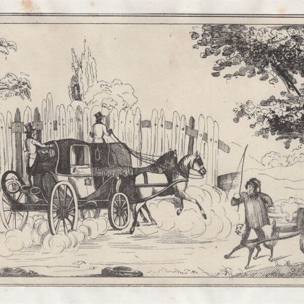 Carrozza con cocchiere, 1840