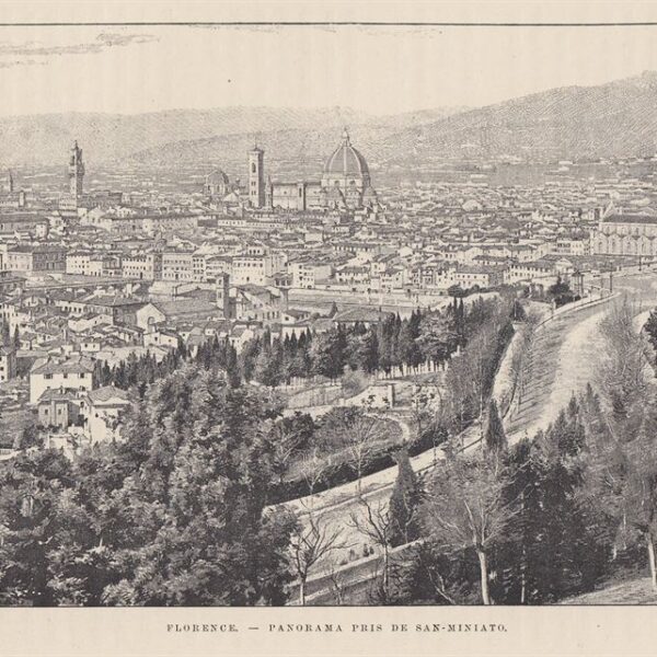 Firenze, Panorama da San Miniato, 1890
