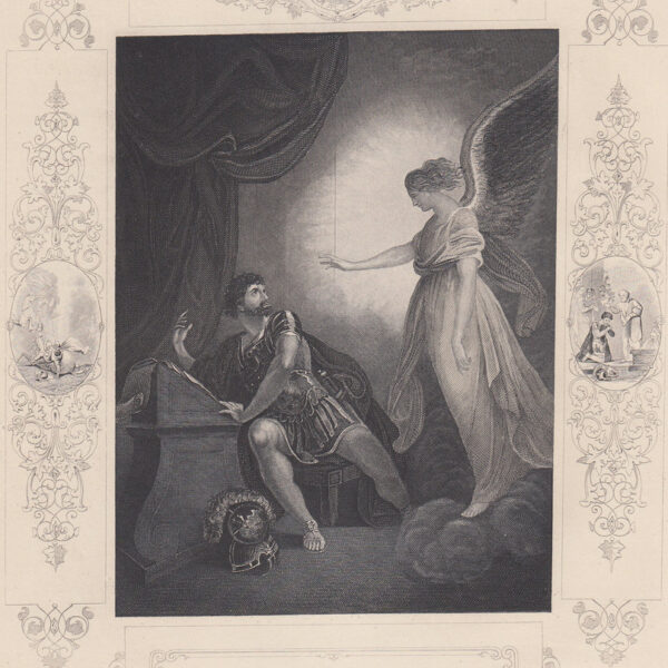 L'Angelo appare a Cornelio. Acquaforte1830-1850