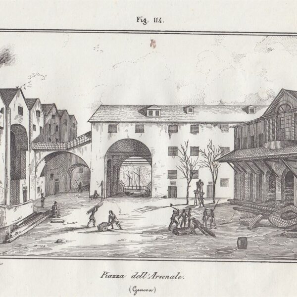 Genova, Piazza dell'Arsenale, 1836