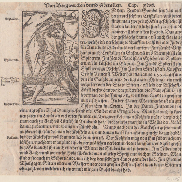 Munster, Cosmographia, Minatore, 1550