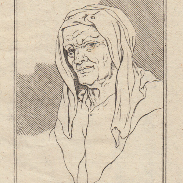 Sebastien Leclerc, (1637–1714) Testa di vecchia