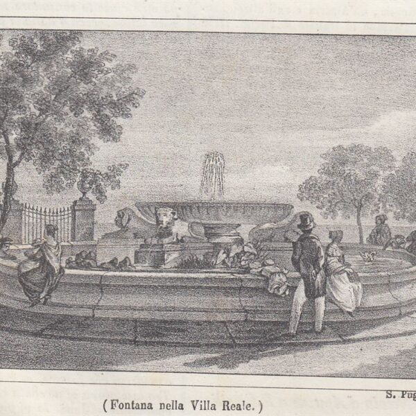 Napoli, Fontana nella Villa Comunale, 1844