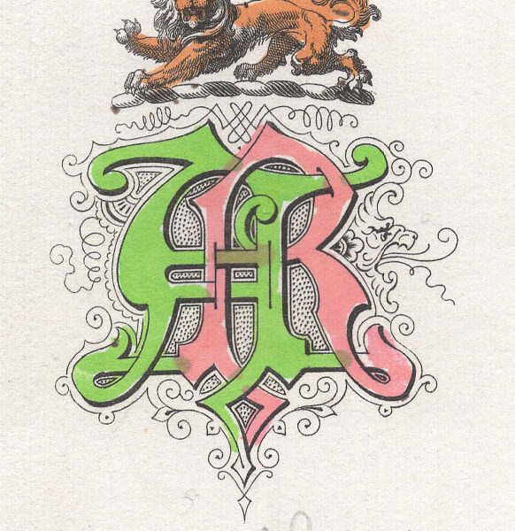 Iniziali AR intrecciate, 1881