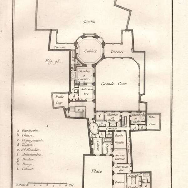 Architettura, pianta di un grand Hotel, 1771