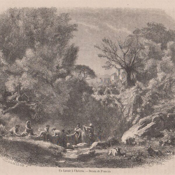 Un Lavoir a l'Ariccia. Lavandaie  1861