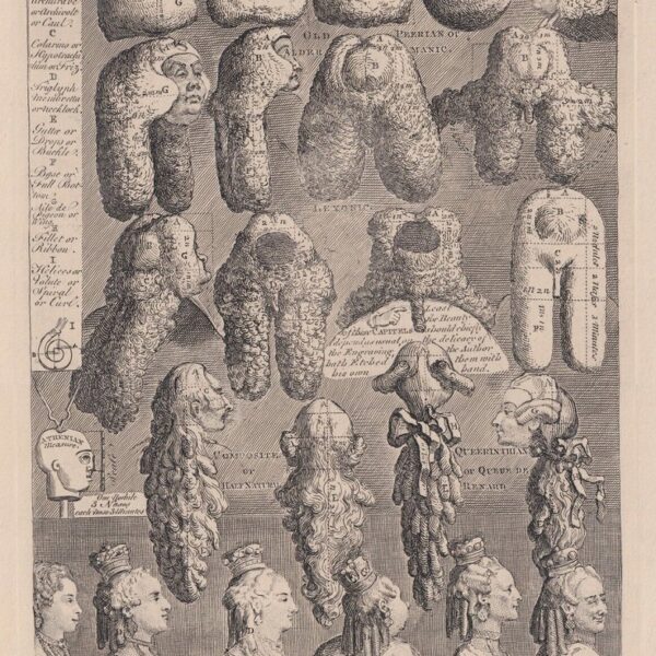 HOGARTH WILLIAM, The Five Orders of Perriwigs, 1822