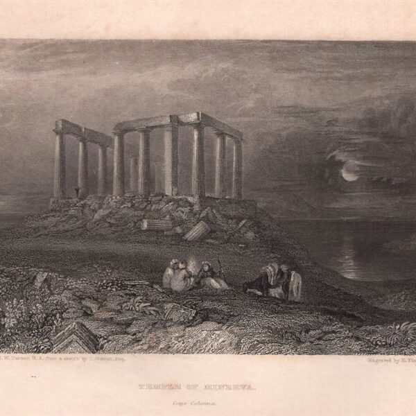 Crotone, Capo Colonna, Capo Lacinio, Tempio di Minerva, 1832