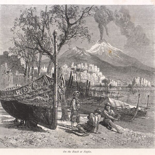 Napoli, Vesuvio con Neve, 1884