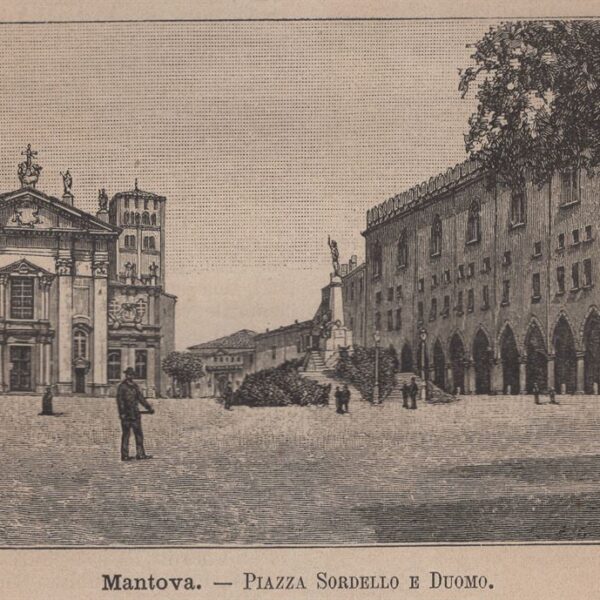 Mantova, Piazza Sordello e Duomo, 1890