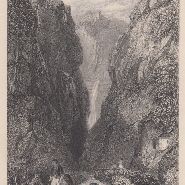 Delfi, Grecia, Acquaforte, 1834 C.Stanfield
