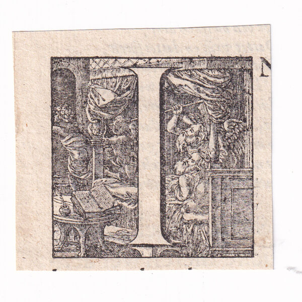 Capolettera, lettera I, 1636