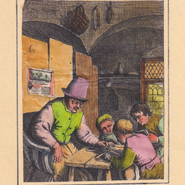 da Adriaen Van Ostade, Il maestro di scuola, XVIII secolo