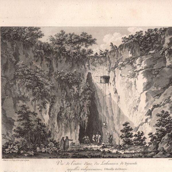 Siracusa, Latomie, Orecchio di Dionisio, Saint-Non, 1786