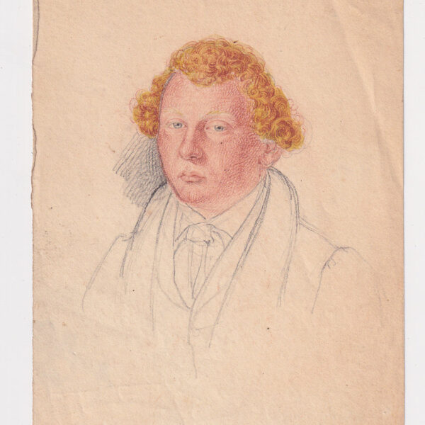 Uomo dai capelli rossi, disegno, XIX sec.