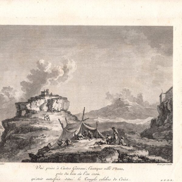 Castrogiovanni, Tempio di Ceres, Saint-Non, 1781-86