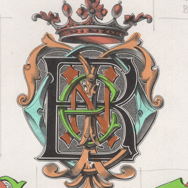 Cifre del nome BENOIT intrecciate, 1881