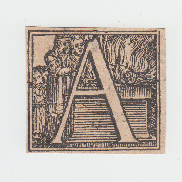 Capolettera del XVII sec., lettera A