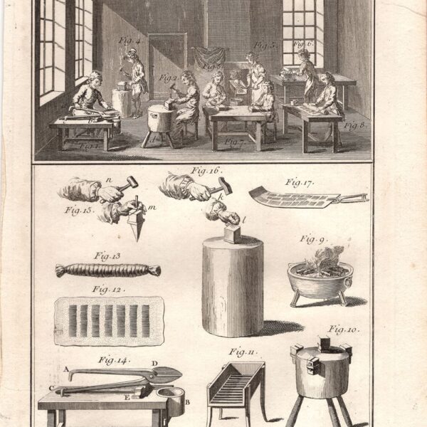 Diderot e D’Alembert, 1771, arti e mestieri lavorazione degli aghi