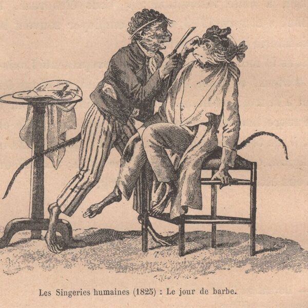 Il Barbiere, xilografia dell'800