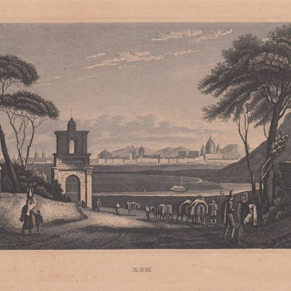 Roma, veduta di Roma, 1834