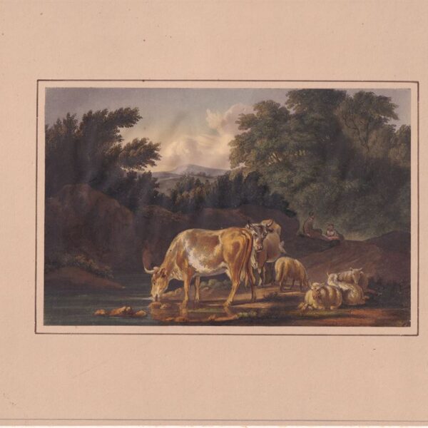 A.Vandervelde, Paesaggio con buoi, 1830