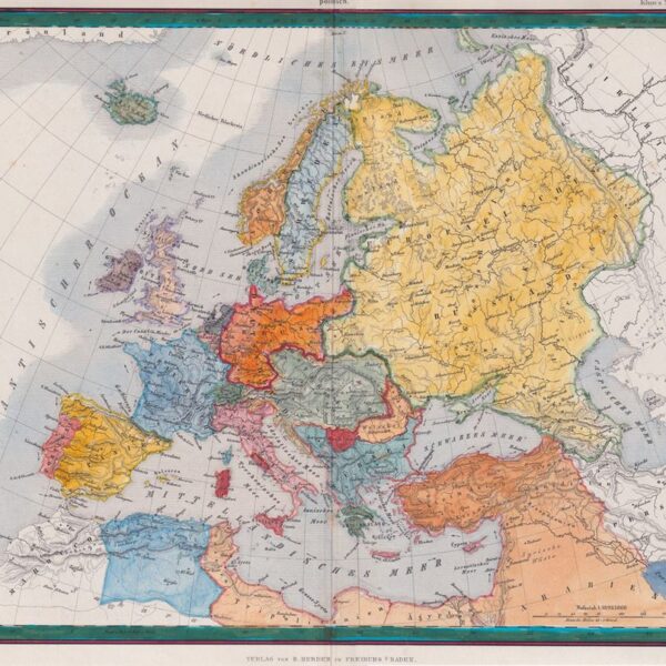 Mappa della Europa, 1869