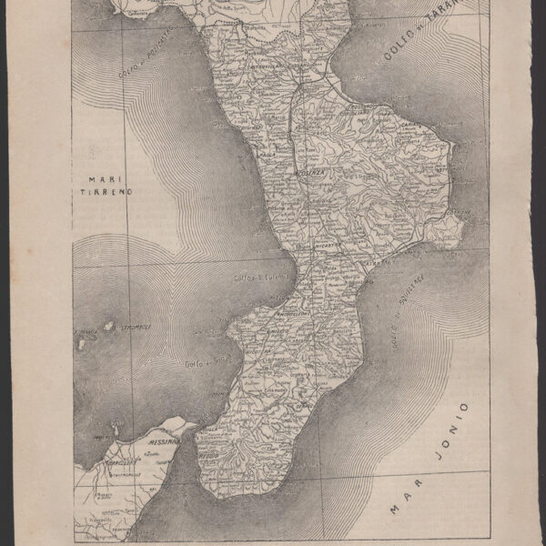 Carta Geografica della Calabria, 1890