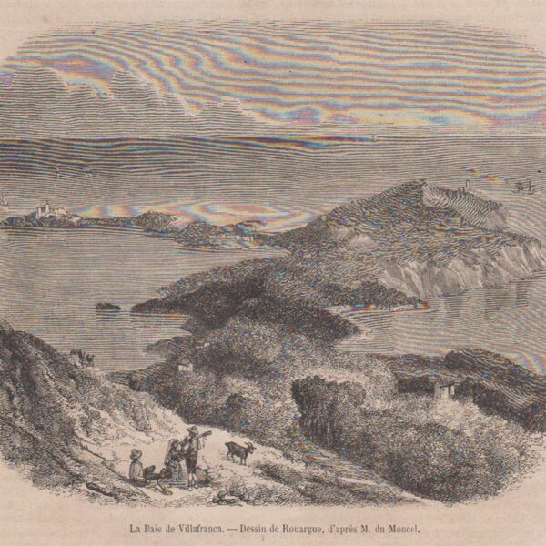 La Baia di Villafranca. Xilografia 1841