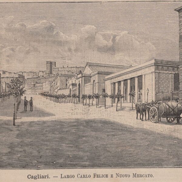 Cagliari, Largo Carlo Felice e Nuovo Mercato, 1890
