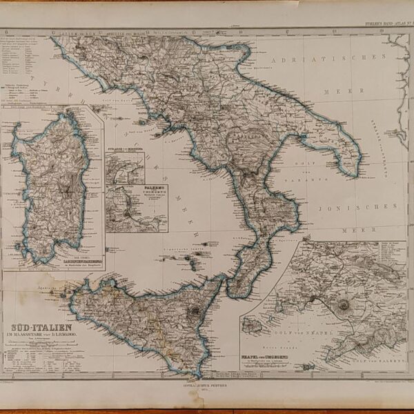 1874, Carta dell'Italia Meridionale