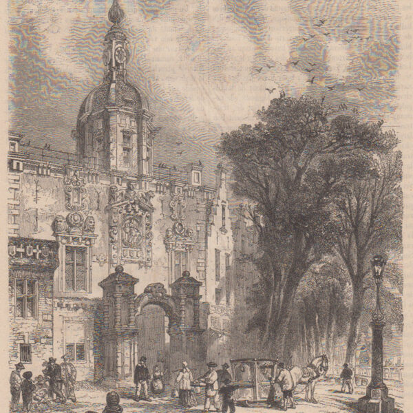 Vieille Porte sur le grand Mole a Dordrecht. 1859